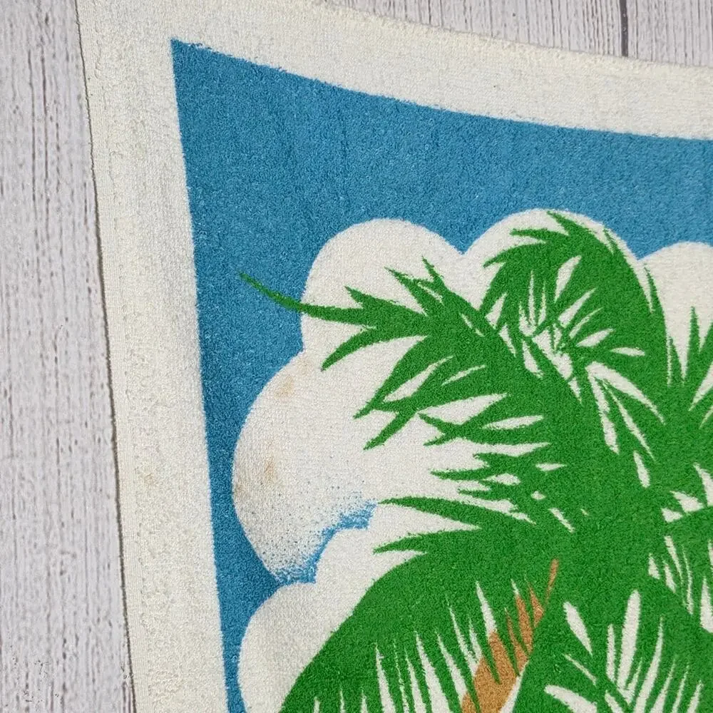 VTG 90s R.A. Briggs Penguin On An Ice Cube At The Beach, Beach Towel - 24x50